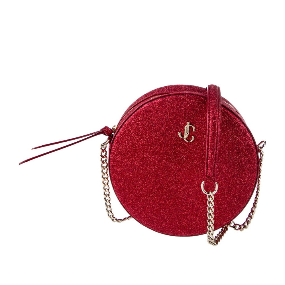 Jimmy Choo Red Glitter Bag